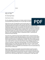 December 2018 Plastic Bag Letter To Governor Cuomo