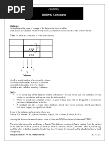 SQL Notes