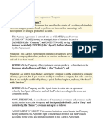 Agency Agreement Template