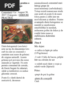 Meniu Dieta Keto Pentru o Saptamana Intreaga
