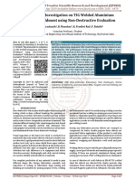 Experimental Investigation On TIG Welded Aluminium Alloy 6082 Weldment Using Non Destructive Evaluation