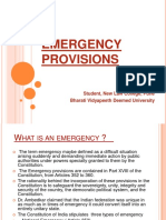 Emergency Provisions: By-Ravi Ranjan Student, New Law College, Pune Bharati Vidyapeeth Deemed University