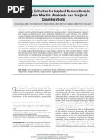 Optimizing Esthetics For Implant Restorations in The Anterior Maxilla: Anatomic and Surgical Considerations