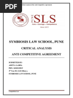 Critical Analysis of Anti-Competitive Agreement