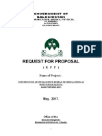 RFP - Construction of Intelligence Bureau Technical Wing at Whyte Road Quetta