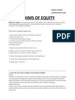 The Maxims of Equity