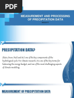 Measurement and Processing of Precipitation Data