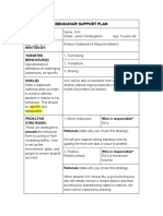 Assignment 3 Behaviour Support Plan