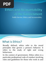 Public Service, Ethics, and Accountability