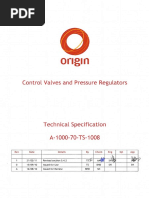 (PCM) - Control Valves and Pressure Regulators - Technical Specification