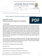 Risk Analysis and Statistical Sampling in Audit - Methodology - Comptroller and Auditor General of India