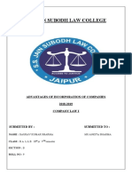 Project Company Law I Sem 5