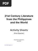 21st Century Literature From The Philippines and The World AS Q1