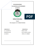 Indian Federalism Synopsis