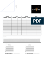 K&C 1 - Cooking Production Form