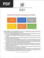 Postgraduate Studies 2020: Your Application Documents