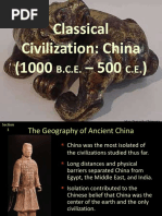 Classical Civilization: China (1000 - 500) : B.C.E. C.E