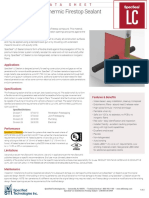 Specseal LC Endothermic Firestop Sealant: Applications