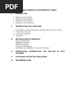 Business Research Paper Research Format I