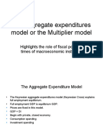 The Aggregate Expenditures Model or The Multiplier Model