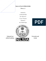 Sources of Law in Medieval India: National Law University and Judicial Academy, Assam