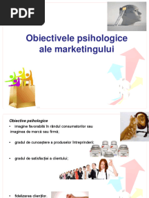 Obiectivele Psihologice Ale Marketingului