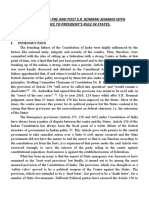 An Analysis of Pre and Post S.R. Bommai Senario With Refrence To President'S Rule in States