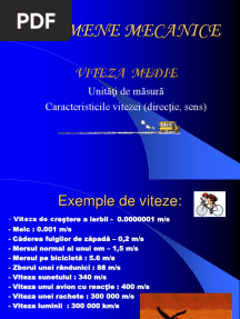 Viteza Medie - Unități de Măsură - Caracteristicile Vitezei CL - 6 PDF
