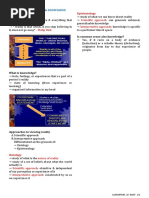 Scientific Approach Interpretative Approach: Module A: Reality & Knowledge