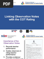 Session 6-8 Linking Observation Notes With COT Rating