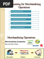 Accounting For Merchandising Operations