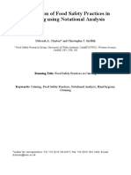 Observation of Food Safety Practices in Catering Using Notational Analysis