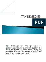 Notes in Tax Remedies