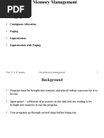 Background - Swapping - Contiguous Allocation - Paging - Segmentation - Segmentation With Paging