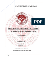 Constitutional Compatibility of Article 21 With Reference To Concept of Liberty