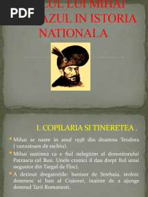 Rolul Lui Mihai Viteazul in Istoria Nationala 1