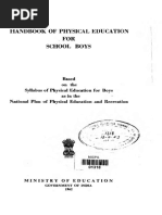 Handbook of Physical Education For School Boys - Intro by P M Joseph - Good Intro of Satndarising Indian Indigenous Activities