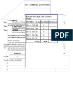 For Instructor Use: Clo/Plo: Acct 317 - Forensic Accounting