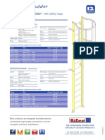 Vertical Ladder: Fixed Vertical Ladder - With Safety Cage TO BS 4211:2005