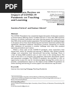 A Literature Review On Impact of COVID-19 Pandemic