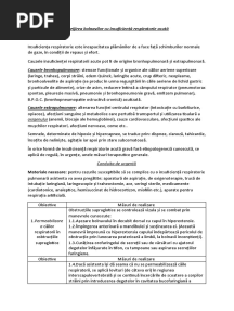 Ingrijirea Pacientului Cu Insuficiență Respiratorie Acută