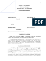 Position Paper For Defendant