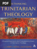 Giulio Maspero, Robert J. Woźniak - Rethinking Trinitarian Theology - Disputed Questions and Contemporary Issues in Trinitarian Theology-T&T Clark (2012)