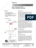 Fire Damper Install Instructions