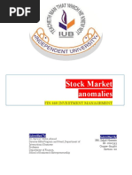 Fin-460 Anomalies in Dhaka Stock Exchange (DSE)