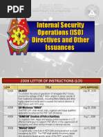 Internal Security Operations (ISO) Directives and Other Issuances