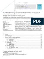 Quantifying The Accuracy of Numerical Collapse Predictions For The Design of Submarine Pressure Hulls