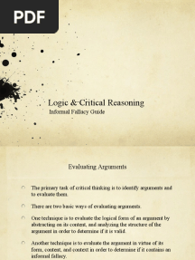 LCR Informal Fallacy Guide