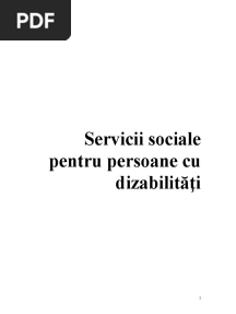 Servicii Sociale Pentru Persoane Cu Dizabilitati