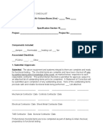 Prefunctional Test Checklist-12 - Vav